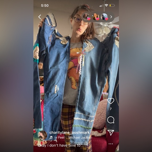 ERIKA KELLY APPAREL IT’s My BDAY Party Time Upcycled Couture Art Jeans - Picture 14 of 14